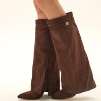 Milano Suede Knee High Boots BROWN