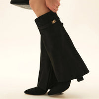 Milano Suede Knee High Boots BLACK