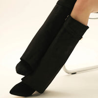 Milano Suede Knee High Boots BLACK