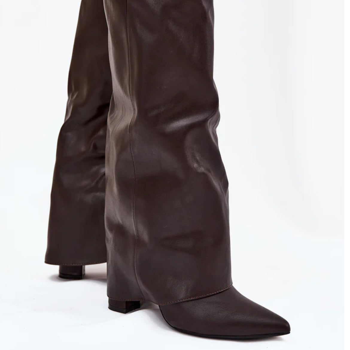 Milano Leather Knee High Boots BROWN