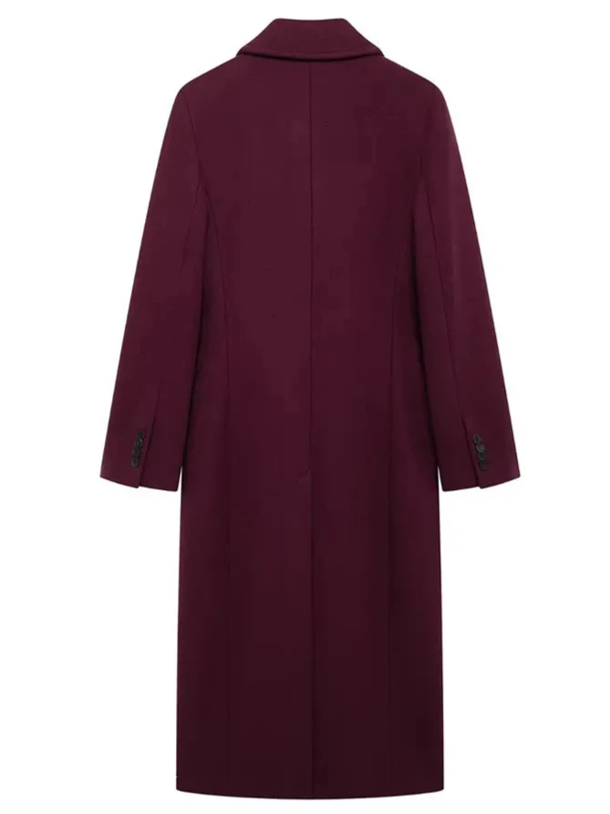 Luxe Bordeaux Wool Coat