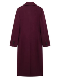 Luxe Bordeaux Wool Coat